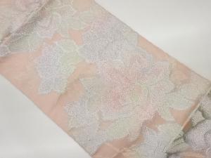 花葉模様織出し名古屋帯